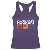 Camping RV Racerback Tank Top Funny Just Here for The Hookups Caravan Motorhome - Wonder Print Shop