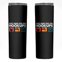 Camping RV Skinny Tumbler Funny Just Here for The Hookups Caravan Motorhome - Wonder Print Shop
