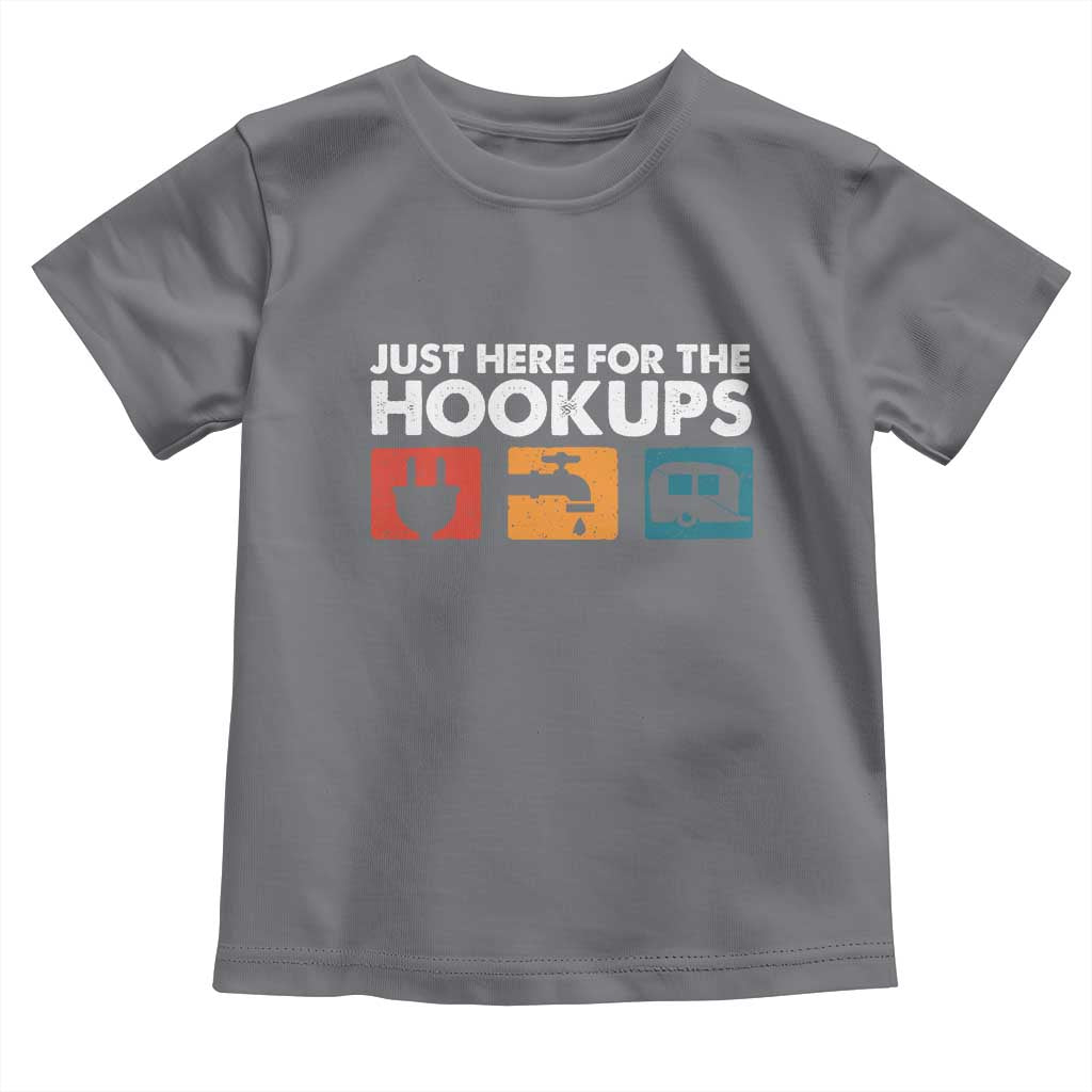 Camping RV Toddler T Shirt Funny Just Here for The Hookups Caravan Motorhome - Wonder Print Shop