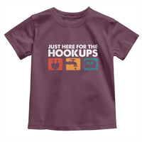 Camping RV Toddler T Shirt Funny Just Here for The Hookups Caravan Motorhome - Wonder Print Shop