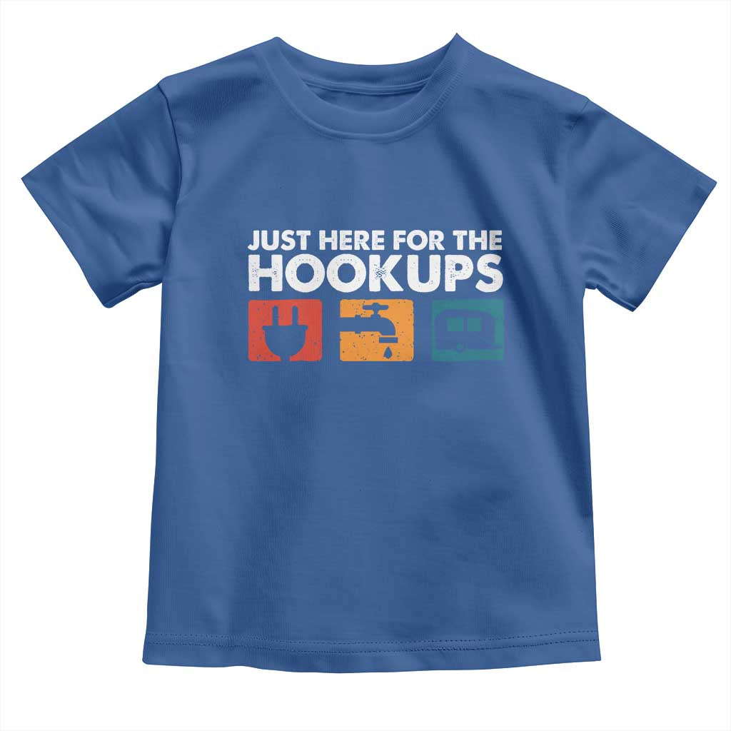 Camping RV Toddler T Shirt Funny Just Here for The Hookups Caravan Motorhome - Wonder Print Shop