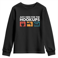 Camping RV Youth Sweatshirt Funny Just Here for The Hookups Caravan Motorhome - Wonder Print Shop