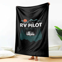 RV Pilot Camping Throw Blanket Retro Motorhome Travel Vacation Gift - Wonder Print Shop