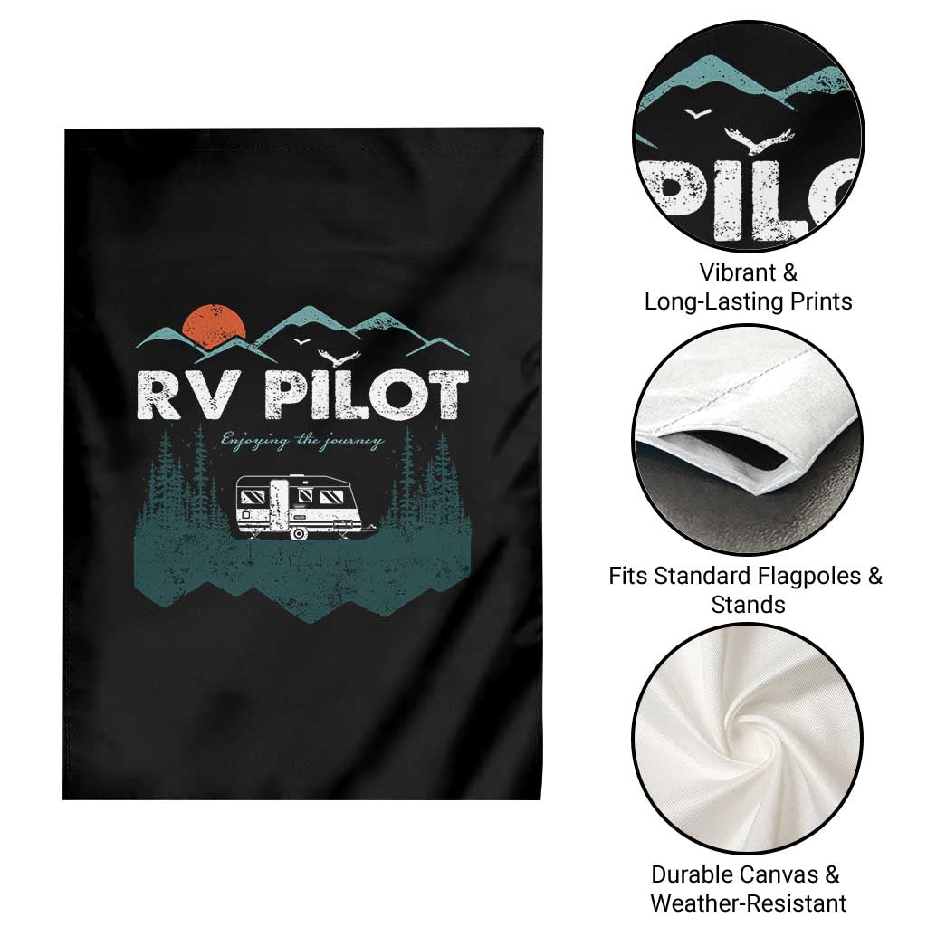 RV Pilot Camping Garden Flag Retro Motorhome Travel Vacation Gift - Wonder Print Shop