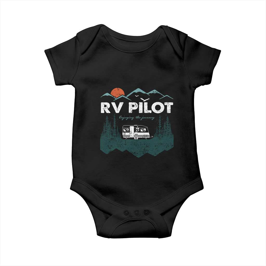 RV Pilot Camping Baby Onesie Retro Motorhome Travel Vacation Gift - Wonder Print Shop