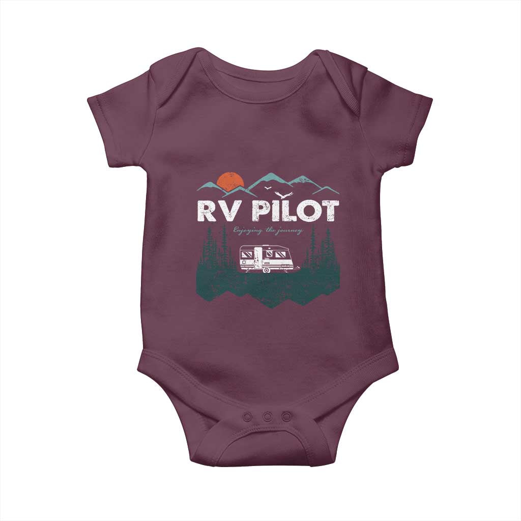 RV Pilot Camping Baby Onesie Retro Motorhome Travel Vacation Gift - Wonder Print Shop