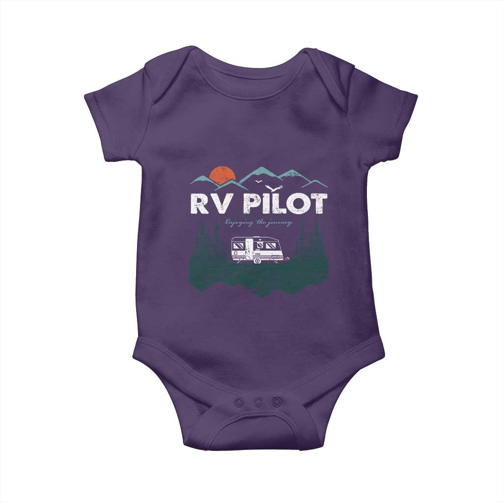 RV Pilot Camping Baby Onesie Retro Motorhome Travel Vacation Gift - Wonder Print Shop