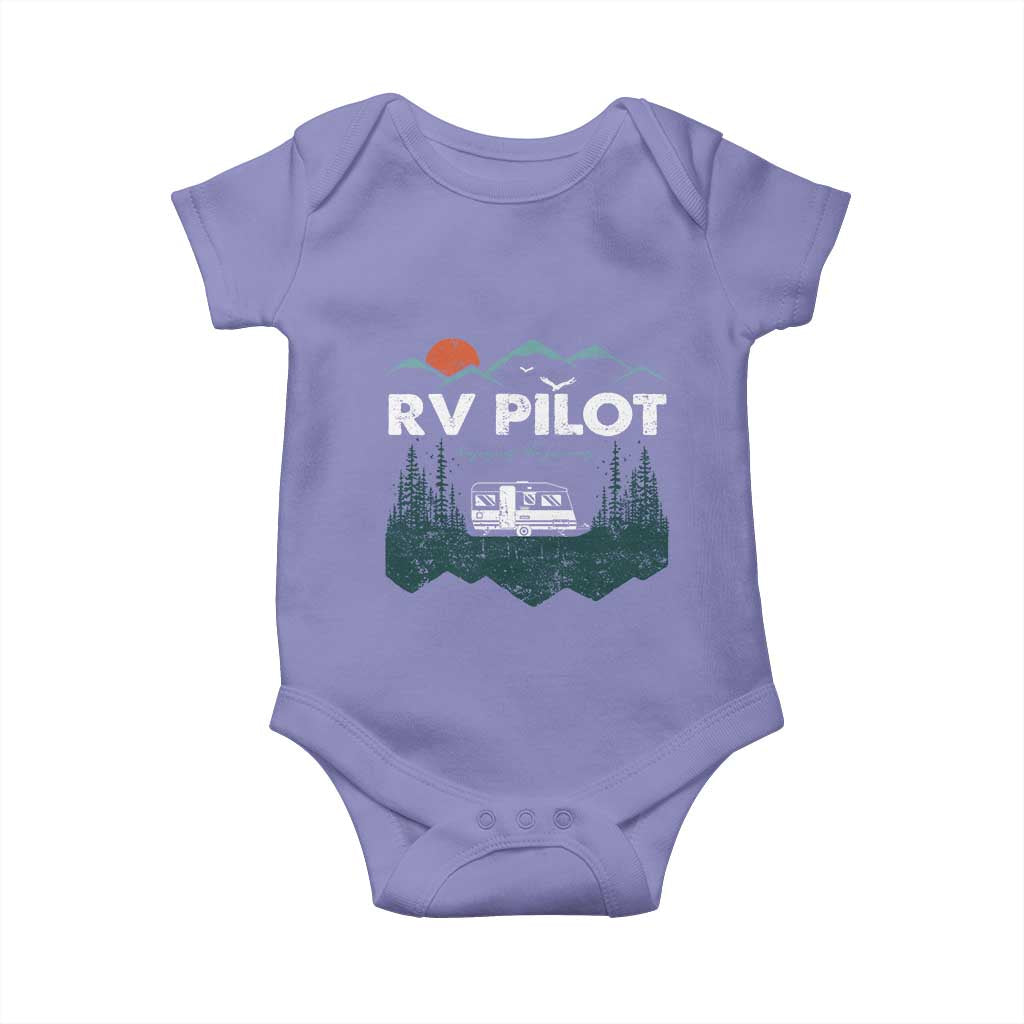 RV Pilot Camping Baby Onesie Retro Motorhome Travel Vacation Gift - Wonder Print Shop
