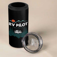 RV Pilot Camping 4 in 1 Can Cooler Tumbler Retro Motorhome Travel Vacation Gift - Wonder Print Shop
