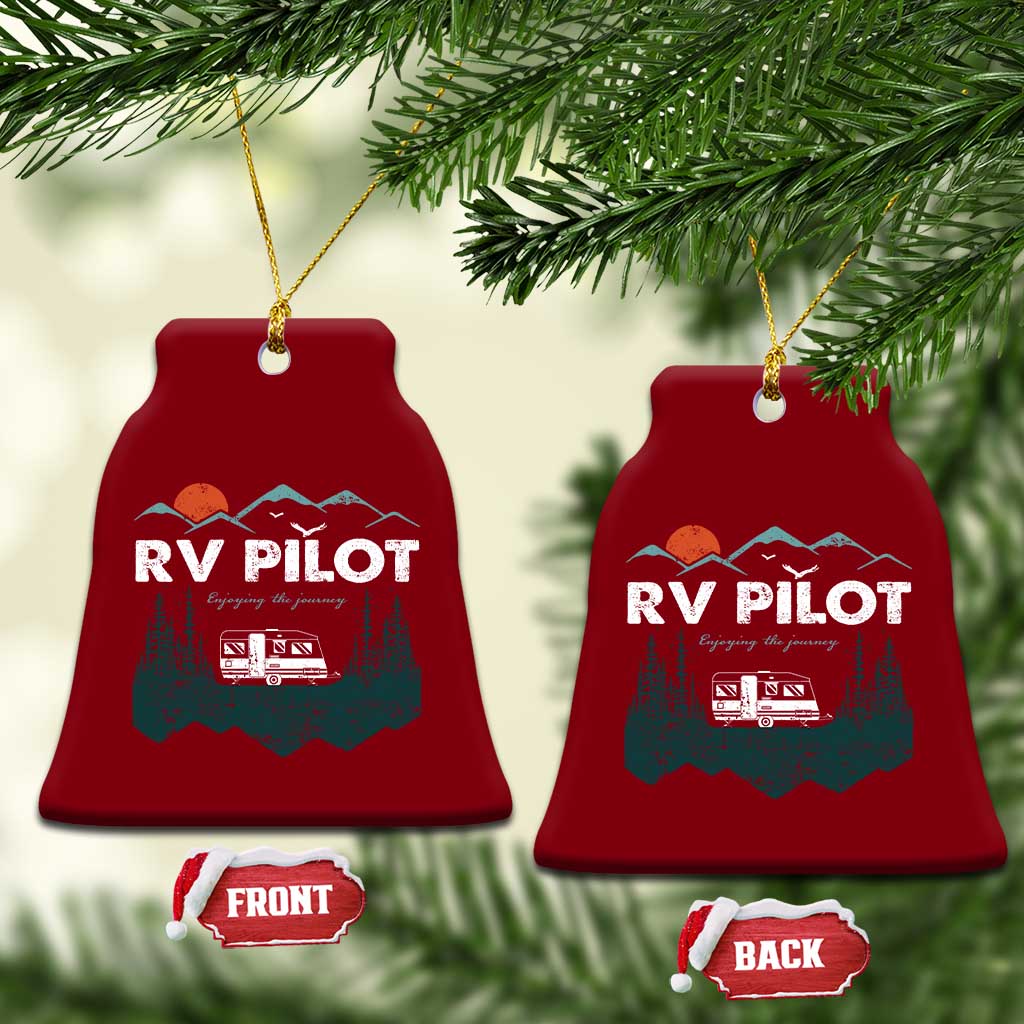 RV Pilot Camping Ceramic Ornament Retro Motorhome Travel Vacation Gift - Wonder Print Shop