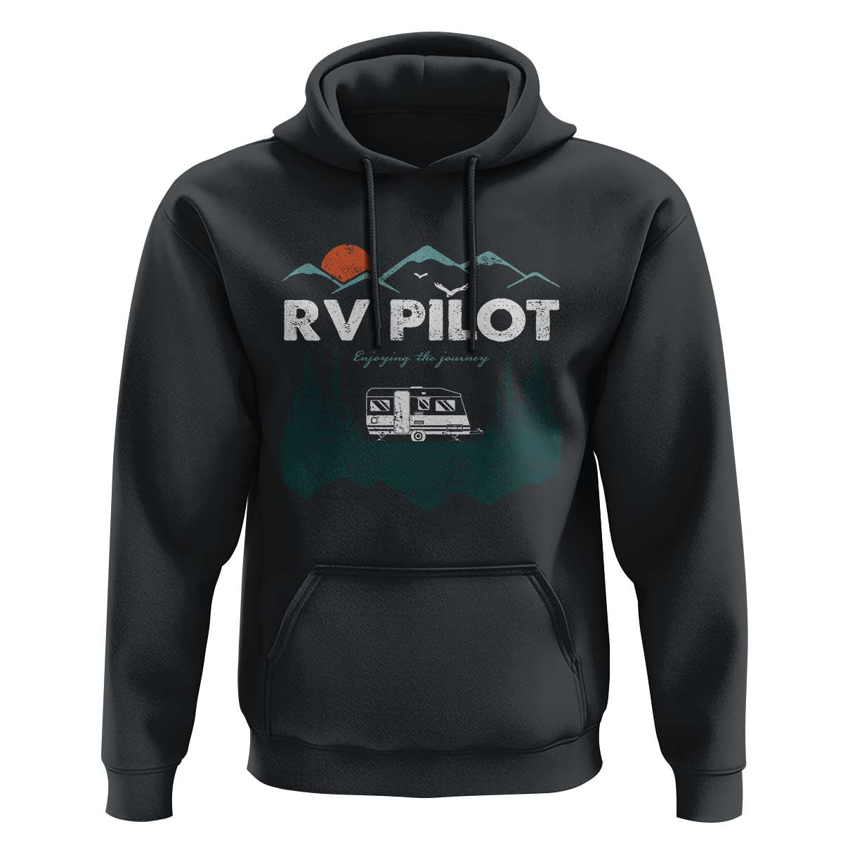 RV Pilot Camping Hoodie Retro Motorhome Travel Vacation Gift - Wonder Print Shop