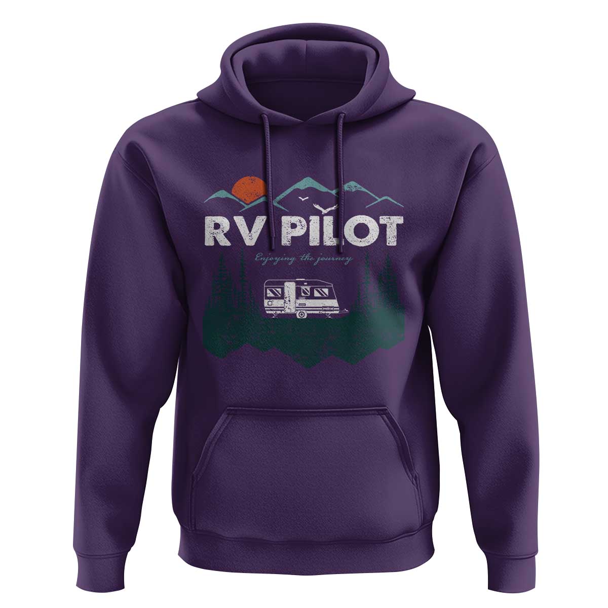 RV Pilot Camping Hoodie Retro Motorhome Travel Vacation Gift - Wonder Print Shop