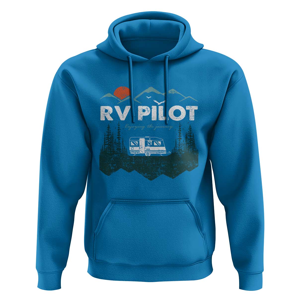 RV Pilot Camping Hoodie Retro Motorhome Travel Vacation Gift - Wonder Print Shop