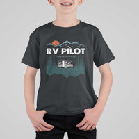 RV Pilot Camping T Shirt For Kid Retro Motorhome Travel Vacation Gift - Wonder Print Shop