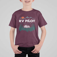 RV Pilot Camping T Shirt For Kid Retro Motorhome Travel Vacation Gift - Wonder Print Shop