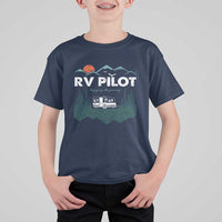 RV Pilot Camping T Shirt For Kid Retro Motorhome Travel Vacation Gift - Wonder Print Shop