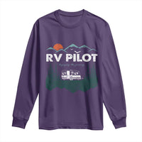 RV Pilot Camping Long Sleeve Shirt Retro Motorhome Travel Vacation Gift - Wonder Print Shop
