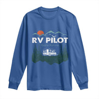 RV Pilot Camping Long Sleeve Shirt Retro Motorhome Travel Vacation Gift - Wonder Print Shop