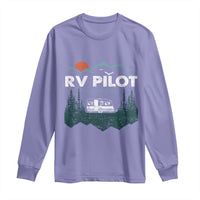 RV Pilot Camping Long Sleeve Shirt Retro Motorhome Travel Vacation Gift - Wonder Print Shop