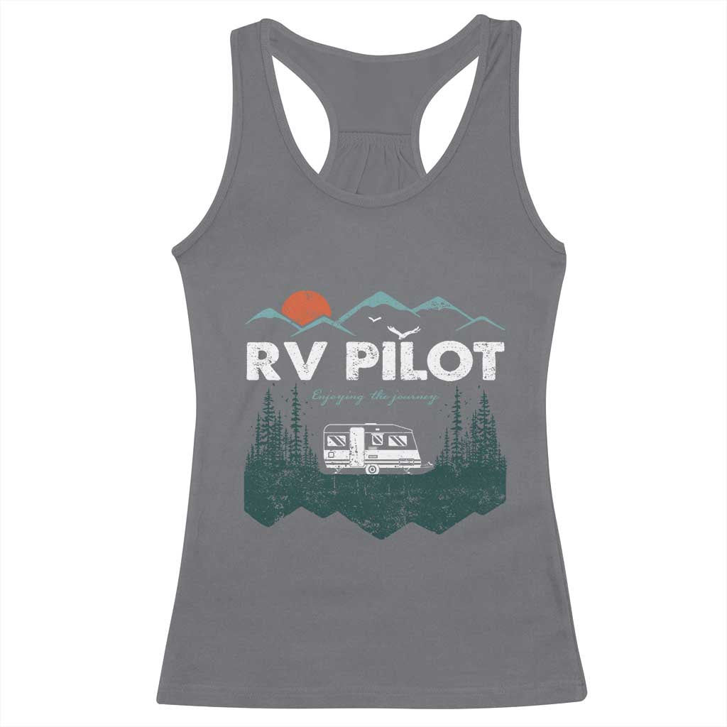 RV Pilot Camping Racerback Tank Top Retro Motorhome Travel Vacation Gift - Wonder Print Shop