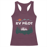 RV Pilot Camping Racerback Tank Top Retro Motorhome Travel Vacation Gift - Wonder Print Shop