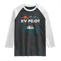RV Pilot Camping Raglan Shirt Retro Motorhome Travel Vacation Gift - Wonder Print Shop