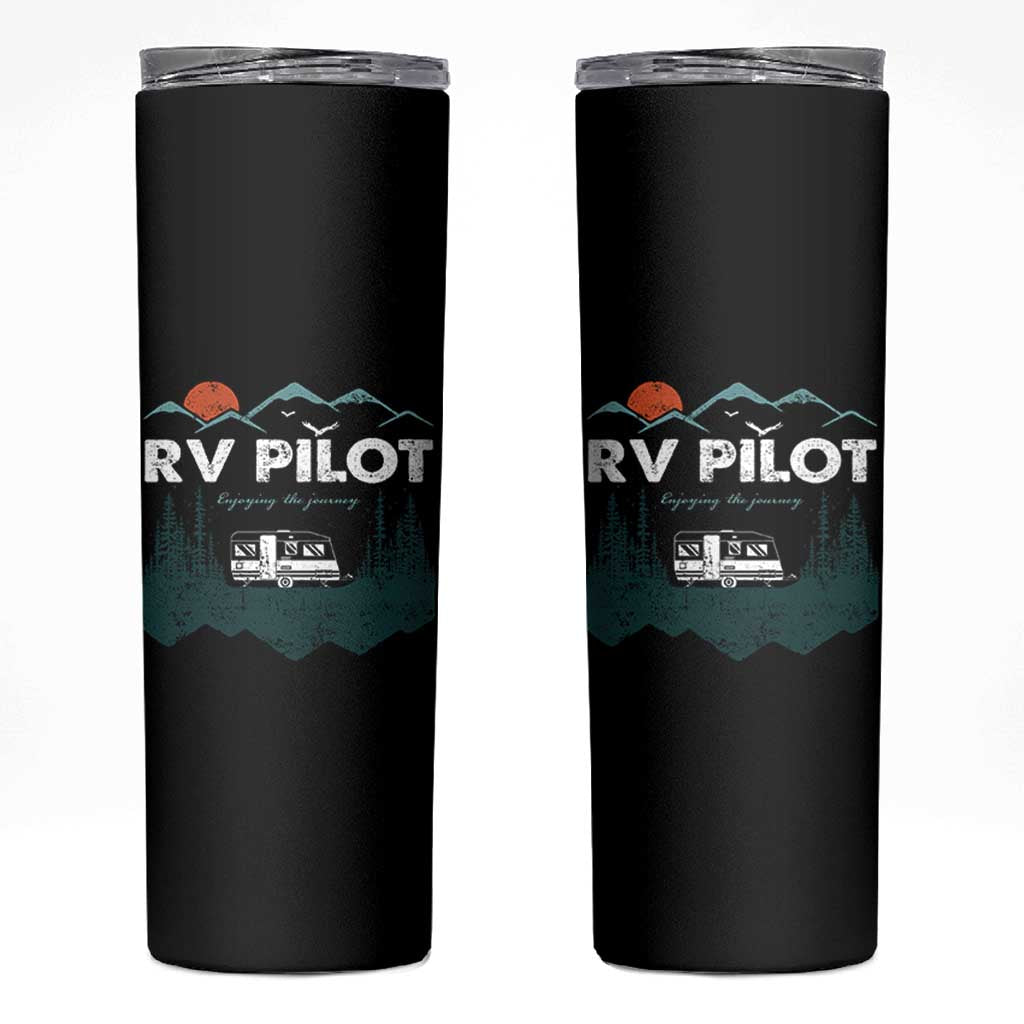RV Pilot Camping Skinny Tumbler Retro Motorhome Travel Vacation Gift - Wonder Print Shop