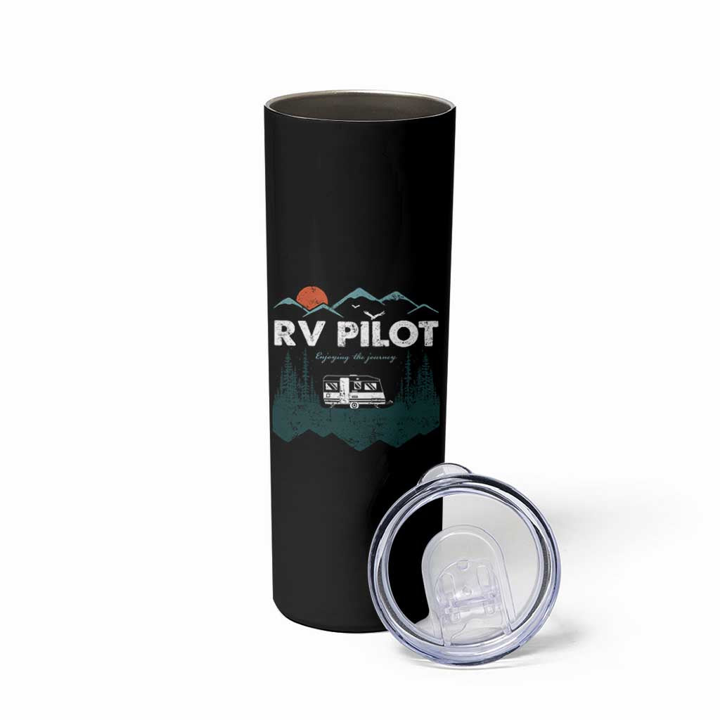 RV Pilot Camping Skinny Tumbler Retro Motorhome Travel Vacation Gift - Wonder Print Shop