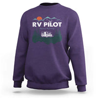 RV Pilot Camping Sweatshirt Retro Motorhome Travel Vacation Gift - Wonder Print Shop