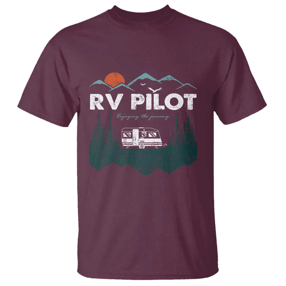 RV Pilot Camping T Shirt Retro Motorhome Travel Vacation Gift - Wonder Print Shop