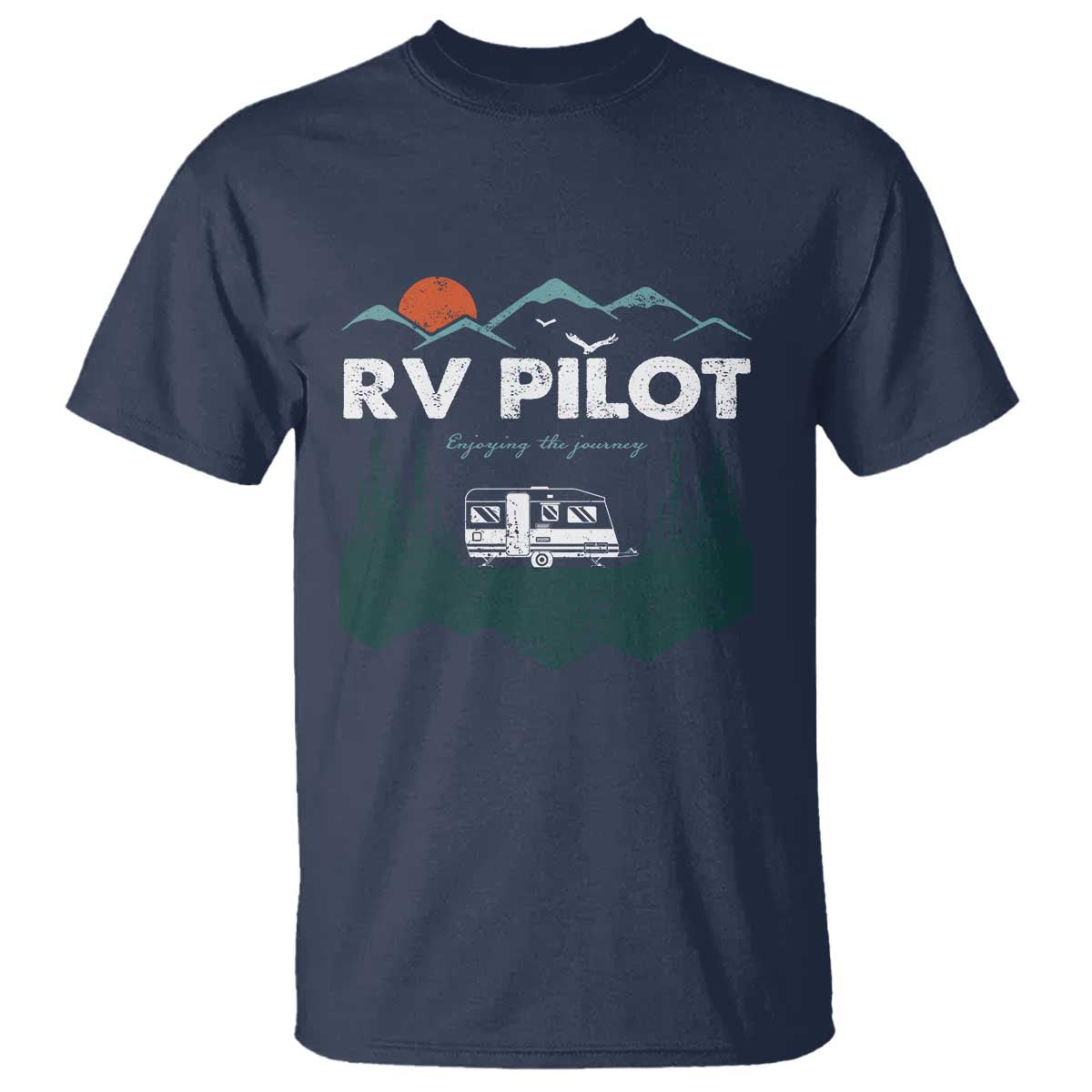 RV Pilot Camping T Shirt Retro Motorhome Travel Vacation Gift - Wonder Print Shop