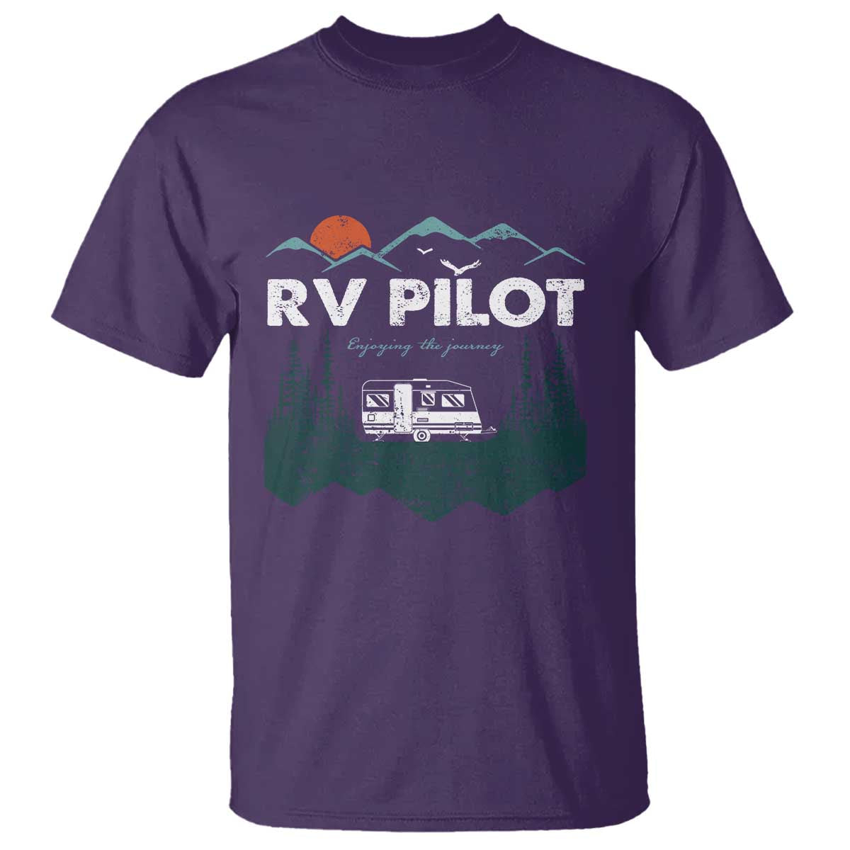 RV Pilot Camping T Shirt Retro Motorhome Travel Vacation Gift - Wonder Print Shop