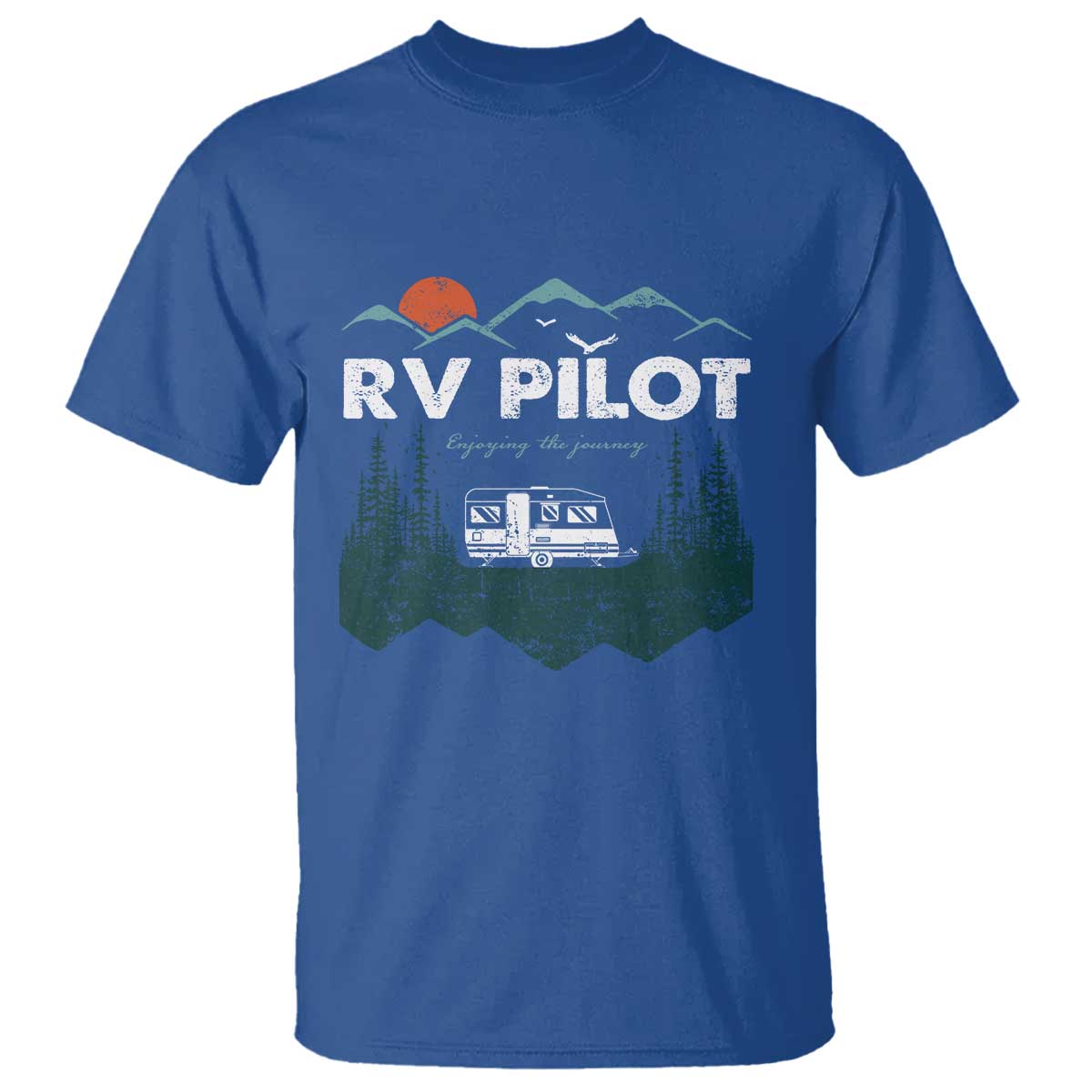 RV Pilot Camping T Shirt Retro Motorhome Travel Vacation Gift - Wonder Print Shop