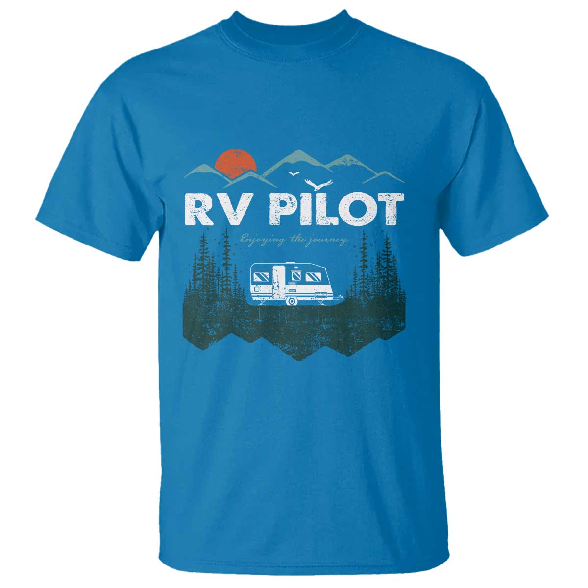 RV Pilot Camping T Shirt Retro Motorhome Travel Vacation Gift - Wonder Print Shop