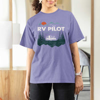 RV Pilot Camping T Shirt For Women Retro Motorhome Travel Vacation Gift - Wonder Print Shop