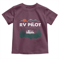 RV Pilot Camping Toddler T Shirt Retro Motorhome Travel Vacation Gift - Wonder Print Shop