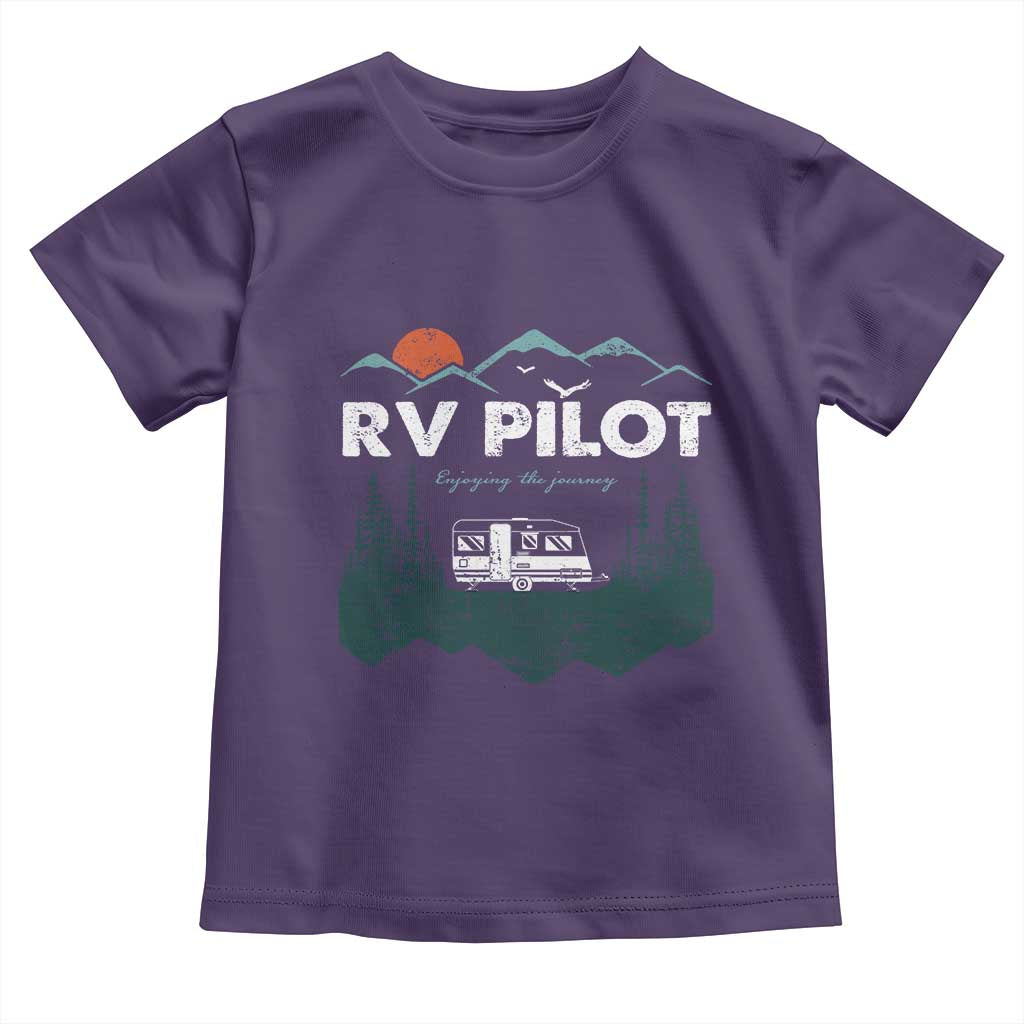 RV Pilot Camping Toddler T Shirt Retro Motorhome Travel Vacation Gift - Wonder Print Shop