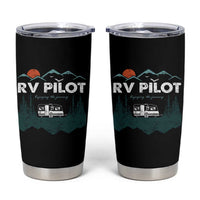 RV Pilot Camping Tumbler Cup Retro Motorhome Travel Vacation Gift - Wonder Print Shop