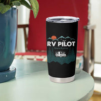 RV Pilot Camping Tumbler Cup Retro Motorhome Travel Vacation Gift - Wonder Print Shop