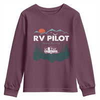 RV Pilot Camping Youth Sweatshirt Retro Motorhome Travel Vacation Gift - Wonder Print Shop