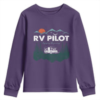 RV Pilot Camping Youth Sweatshirt Retro Motorhome Travel Vacation Gift - Wonder Print Shop