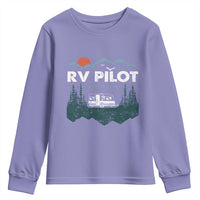 RV Pilot Camping Youth Sweatshirt Retro Motorhome Travel Vacation Gift - Wonder Print Shop