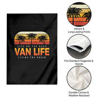 Van Life Garden Flag Retro Camping RV Motorhome Travel Vacation Gift - Wonder Print Shop