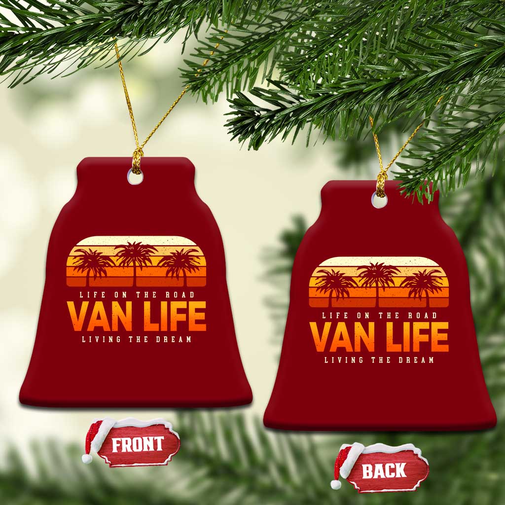 Van Life Ceramic Ornament Retro Camping RV Motorhome Travel Vacation Gift - Wonder Print Shop