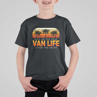Van Life T Shirt For Kid Retro Camping RV Motorhome Travel Vacation Gift - Wonder Print Shop