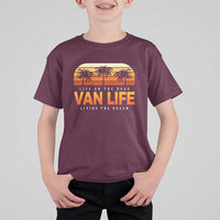Van Life T Shirt For Kid Retro Camping RV Motorhome Travel Vacation Gift - Wonder Print Shop