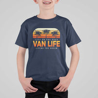 Van Life T Shirt For Kid Retro Camping RV Motorhome Travel Vacation Gift - Wonder Print Shop