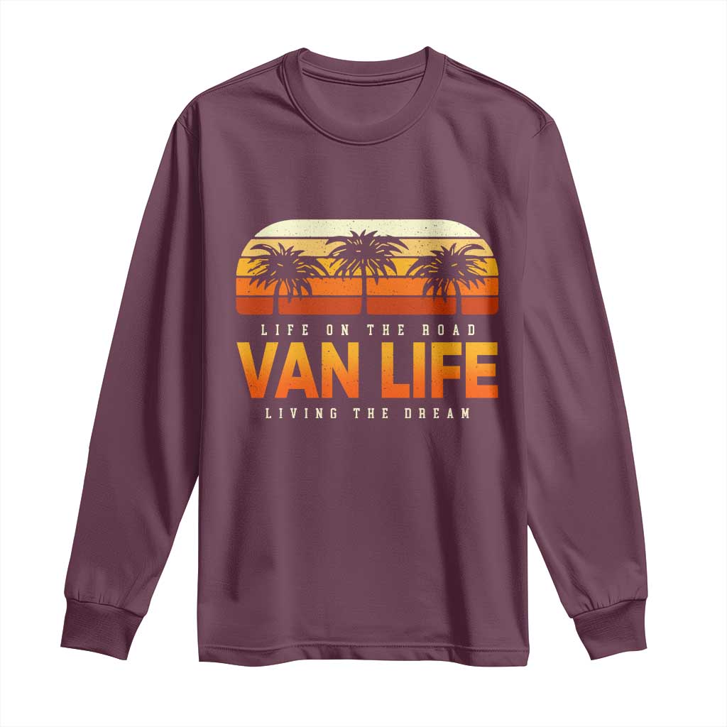 Van Life Long Sleeve Shirt Retro Camping RV Motorhome Travel Vacation Gift - Wonder Print Shop
