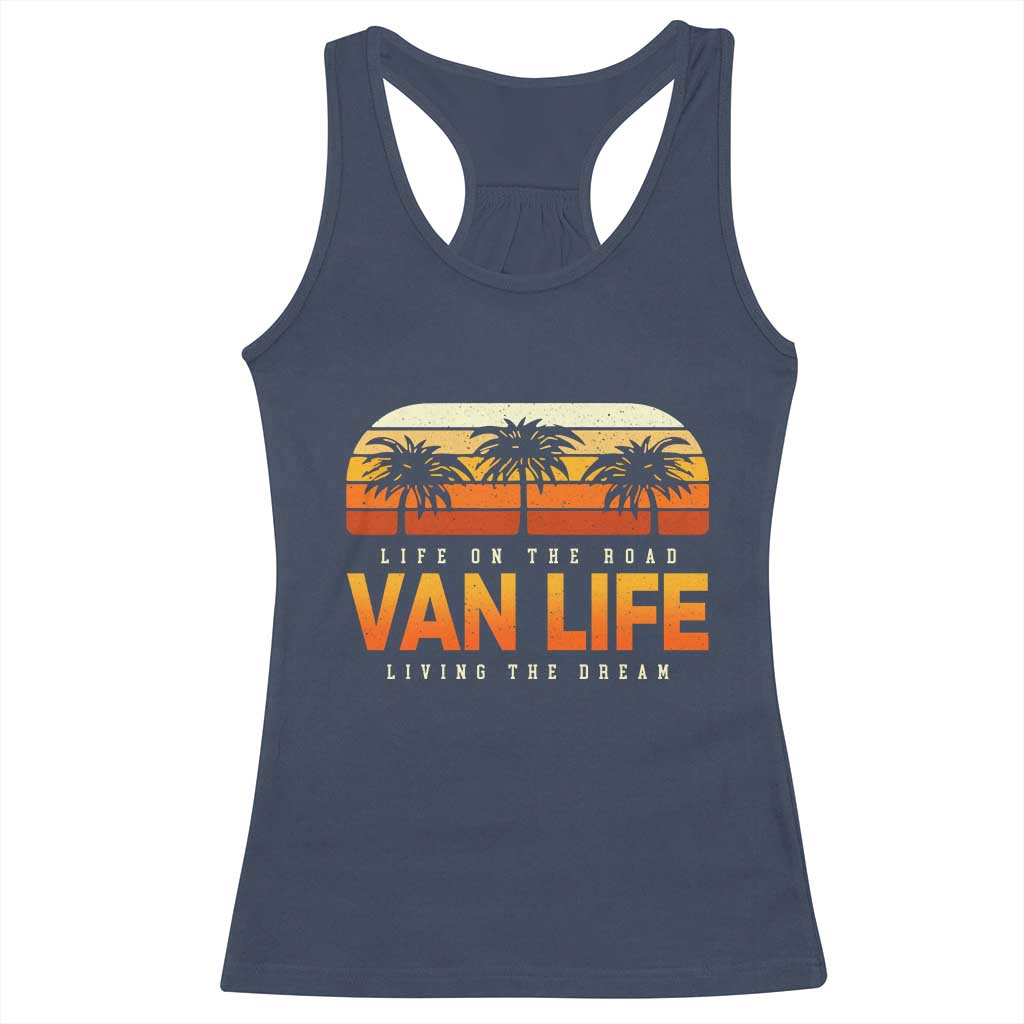 Van Life Racerback Tank Top Retro Camping RV Motorhome Travel Vacation Gift - Wonder Print Shop