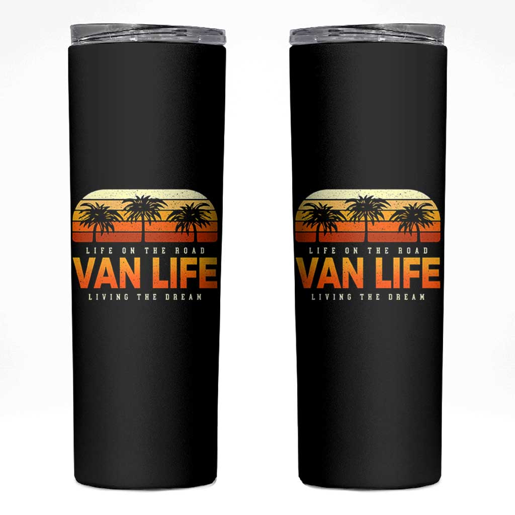 Van Life Skinny Tumbler Retro Camping RV Motorhome Travel Vacation Gift - Wonder Print Shop